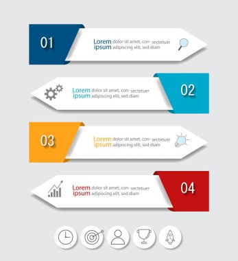Infographic Vektör soyut tasarım web pankartı şablonu. Modern pankart.