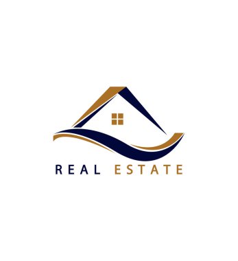 Ev logosu tasarımı şablonu modern.