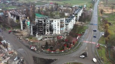 Borodyanka, Rus işgalinden sonra 2022 Nisan 'ında 4K' lık yüksek kalite insansız hava aracı imha edildi.