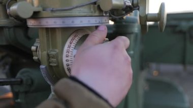 Ukrayna uçaksavar sistemi 23 mm. Yakın plan. Yüksek kalite 4k görüntü