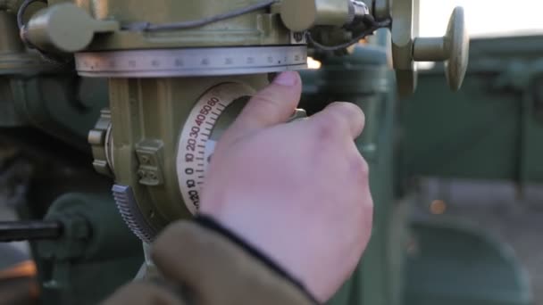 Sistema Antiaereo Ucraino 23Mm Vicino Filmati Alta Qualità — Video Stock
