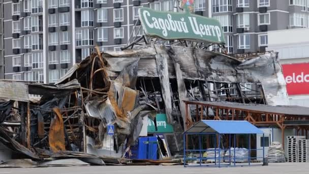 Después Los Bombardeos Bucha Óblast Kiev Ucrania Durante Primavera 2022 — Vídeos de Stock