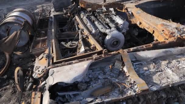 Obraz Przedstawia Niszczycielskie Następstwa Ataków Bombowych Ukrainie Przedstawiające Zniszczone Domy — Wideo stockowe