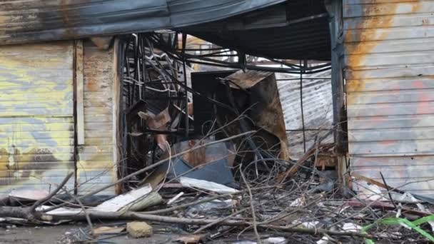 Impactul Devastator Războiului Din Ucraina Este Capturat Această Imagine Reprezentând — Videoclip de stoc