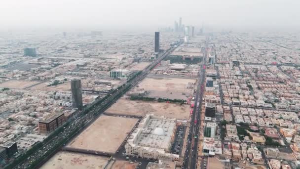 Het Uitzicht Vanuit Lucht Vangt Riyadhs Dynamische Essentie Waar Oude — Stockvideo