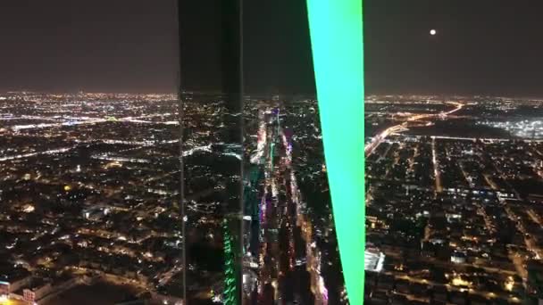 Captivating Drone Shot Captures Dynamic Essence Riyadh Saudi Arabia Featuring — Stock Video