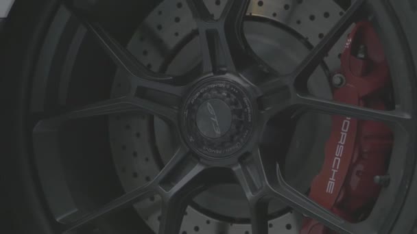 Intricate Dance Disc Pad Caliper What Allows Porsche Transition Exhilarating — Stock Video