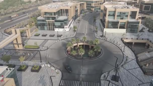 Poskytuje Vám Pohled Ptačí Perspektivy Rušnou Riyadh Avenue Centrální Tepnu — Stock video