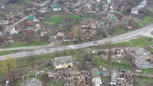 Egy Lakóövezet Ukrajnai Csernyivban Amit Súlyosan Megrongált Egy Orosz Légicsapás — Stock videók