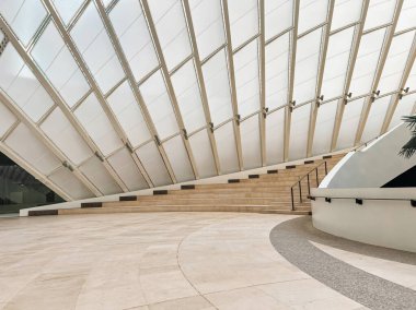 Kral Abdullah Finans Bölgesi 'nde modern Geometrik Mimari. Kral Abdullah Financial District KAFD, Riyad, Suudi Arabistan 'ın kalbinde çarpıcı bir geometrik mimari tasarım. Şey...