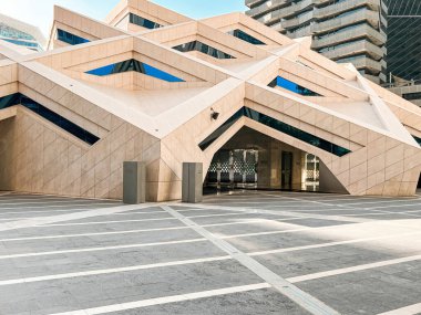 Kral Abdullah Finans Bölgesi 'nde modern Geometrik Mimari. Kral Abdullah Financial District KAFD, Riyad, Suudi Arabistan 'ın kalbinde çarpıcı bir geometrik mimari tasarım. Şey...