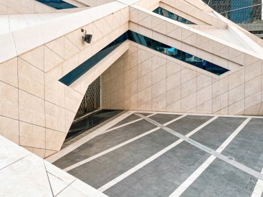 Kral Abdullah Finans Bölgesi 'nde modern Geometrik Mimari. Kral Abdullah Financial District KAFD, Riyad, Suudi Arabistan 'ın kalbinde çarpıcı bir geometrik mimari tasarım. Şey...