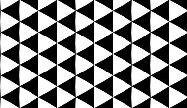 Abstract geometrical seamless mosaic pattern in contract black and white colors