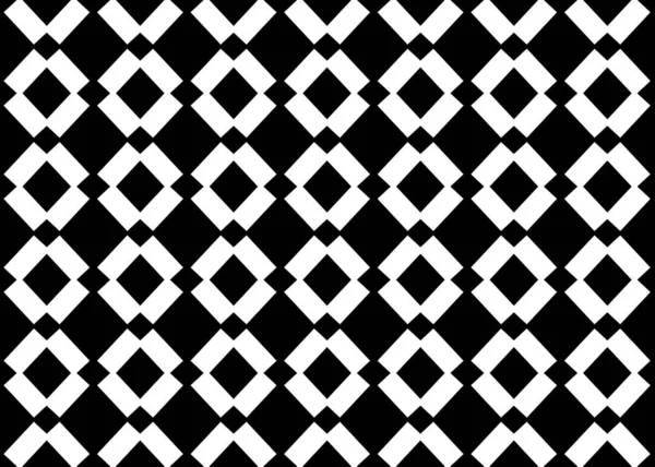 Abstract Geometrical Seamless Mosaic Pattern Contract Black White Colors — Stock Photo, Image