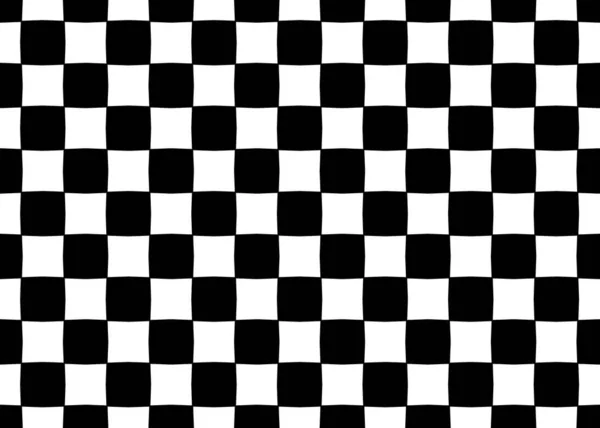 Abstract Geometrical Seamless Mosaic Pattern Contract Black White Colors — ストック写真