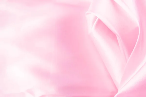 Fond Abstrait Tissu Rose Pastel Luxe Textile Plié Vague Liquide — Photo