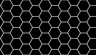 Abstract geometrical seamless mosaic pattern in contract black and white colors