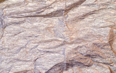 Arka plan, gümüş ve altın buruşuk krep kağıt mendil 