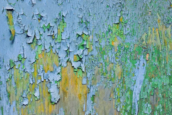 Fond Abstrait Vieux Bois Fissuré Avec Couches Peinture — Photo