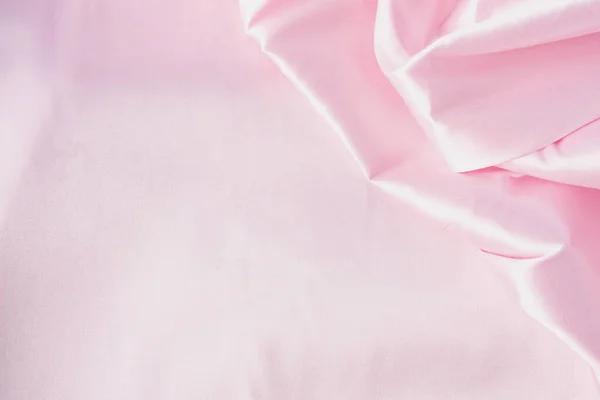 Fond Abstrait Tissu Rose Pastel Luxe Textile Plié Vague Liquide — Photo