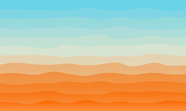 多色波浪形抽象背景平面设计风格 橙色和蓝色 — 图库照片