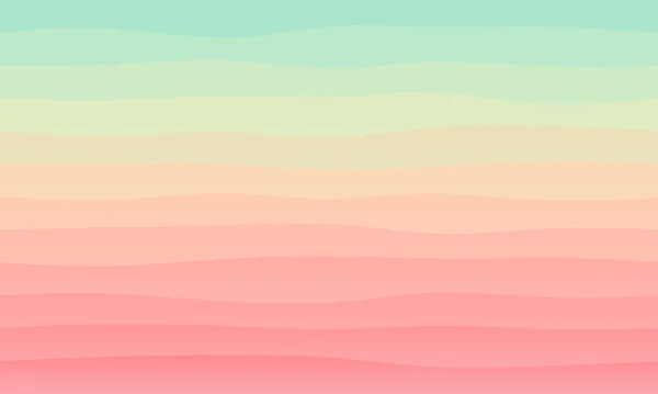 多色波浪形抽象背景平面设计风格 粉色和绿色渐变 — 图库照片