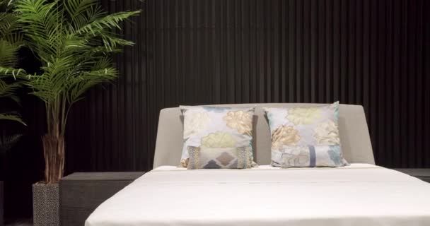 Luxury Home Modern Black Wood Line Wallpaper Wall Elegant Simple — Wideo stockowe