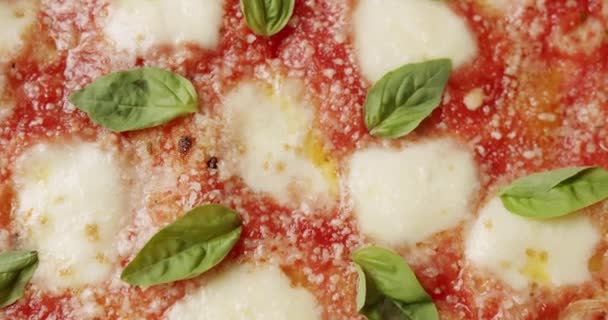 Organic Cuisine Restaurant Pizza Food Pizza Margherita Italian Cuisine Neapolitan — Vídeos de Stock