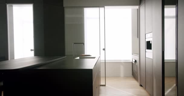 Krom Faucet Modern Rumah Baru Real Luxury Design Interior Gaya — Stok Video