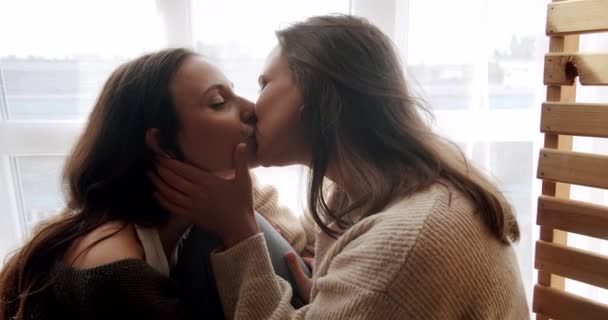Lihat Dari Dekat Lihat Mata Cinta Wanita Lesbian Dan Lgbt — Stok Video