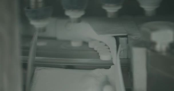 Процесс Производства Таблеток Лекарств Заводское Оборудование Машинный Конвейер Производственная Фармацевтическая — стоковое видео