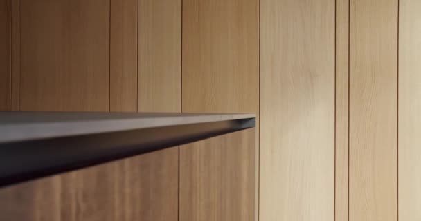 Moderní Kuchyně Pokoj Minimalistickým Jídelním Stolem Modern Open Concept Home — Stock video