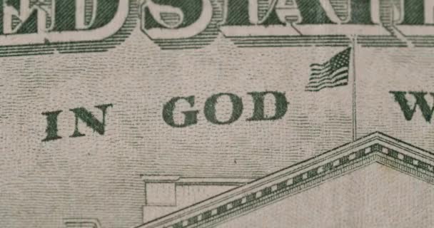 Prezydent Usa Andrew Jackson Stany Zjednoczone Amerykański Banknot Papierowy Dolarów — Wideo stockowe