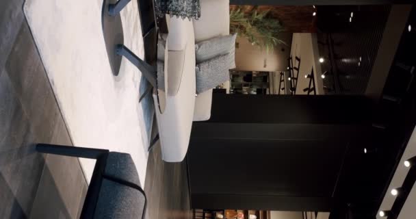 Salon Moderne Minimaliste Contemporain Avec Mobilier Beige Blanc Luxe Intérieur — Video