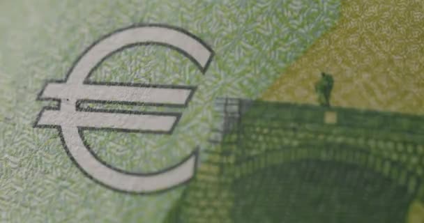 Animacja Ruchu Banknotu 100 Euro Sto Euro Gotówką Sto Euro — Wideo stockowe