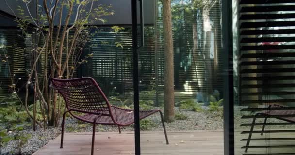 Fauteuil Confort Pour Reposer Extérieur Meubles Jardin Modernes Sur Terrasse — Video