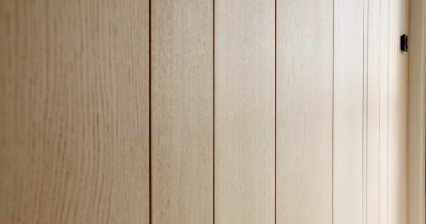 Drewniana Deska Tekstury Tła Drewna Drewniane Panele Kuchni Pusty Pokój — Wideo stockowe