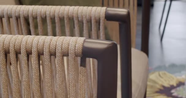 Villa Luxo Moderna Apartamento Minimalista Mesa Livre Cadeiras Para Parque — Vídeo de Stock