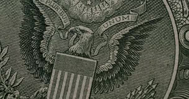 Presidente Dos Eua Washington Nos Estados Unidos Nota Papel Dólar — Vídeo de Stock