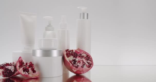 Kosmetiska Oljor Baserade Naturliga Ingredienser Skrubb Tonic Kroppsvård Naturlig Kosmetika — Stockvideo