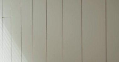 Pürüzsüz, minimalist iç tasarım, ince gölge çizgileri ve derinlik katan beyaz duvar panelleri sergiliyor. Zarif Gölge Çizgileri ile Minimalist Beyaz Duvar Panelleri