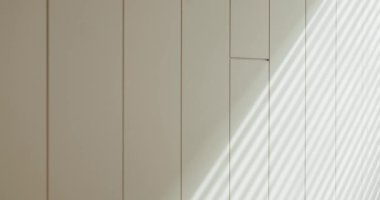 Beyaz duvarı ve geometrik gölgeleri olan minimalist bir iç mekan, basitlik ve modern tasarım temaları için mükemmel doğrusal desenler oluşturuyor. Çarpıcı Gölge Örnekleri ile Minimalist İç Duvar