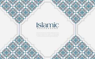 Arapça renkli İslami dekoratif arka plan. Renkli İslami süslemeleri olan basit geometrik mozaik.
