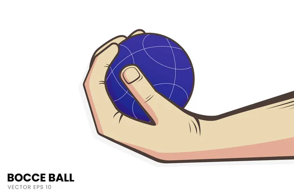 Ilustracja Techniki Chwytania Bocce Ball Idealny Dodawania Zdjęć Motywem Sportowym — Wektor stockowy