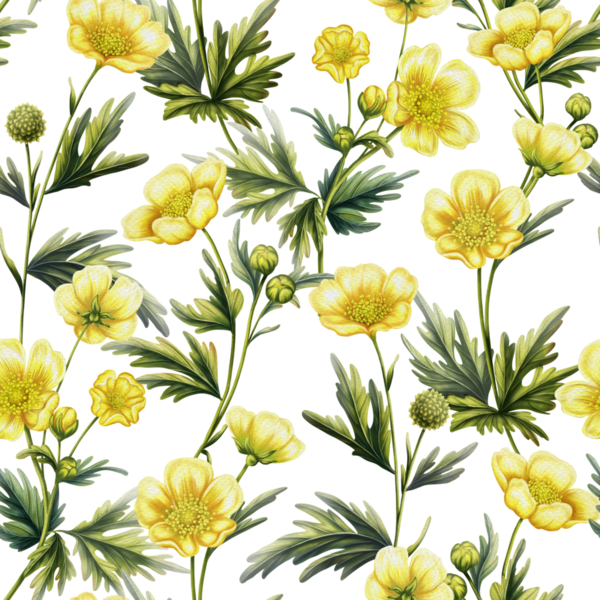 Düğünçiçeği desenli kusursuz bir desen. Yabani çiçeklerle dolu bir arka plan. İlaç bitkileriyle yazdır