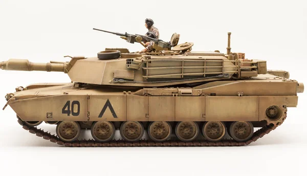 120 Артиллерийский Танк M1A1 Abrams Scale Model Tamiya — стоковое фото