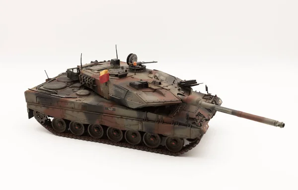 stock image German Leopard 2A6 Main Battle Tank 1 35 scale model Italeri