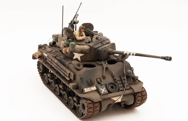 M4A3E8 Easy Eight Sherman Tank Fury Tank Scale Model — стоковое фото