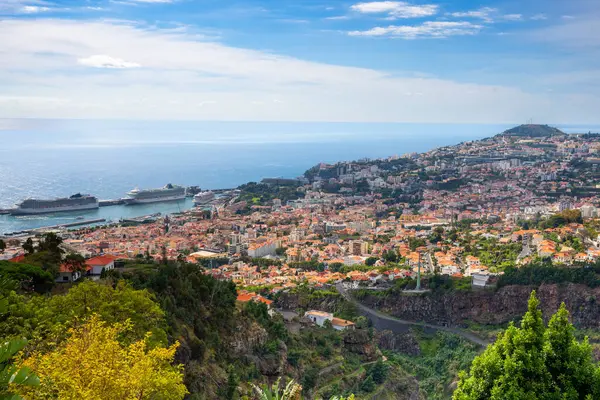 Aerial View Funchal Madeira Island Portugal Royalty Free Stock Images