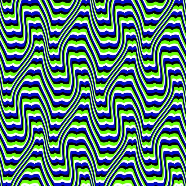 Optical Illusion Seamless Pattern Sinuous Deformed Stripes Repeatable Ripples Texture Royalty Free Stock Vectors